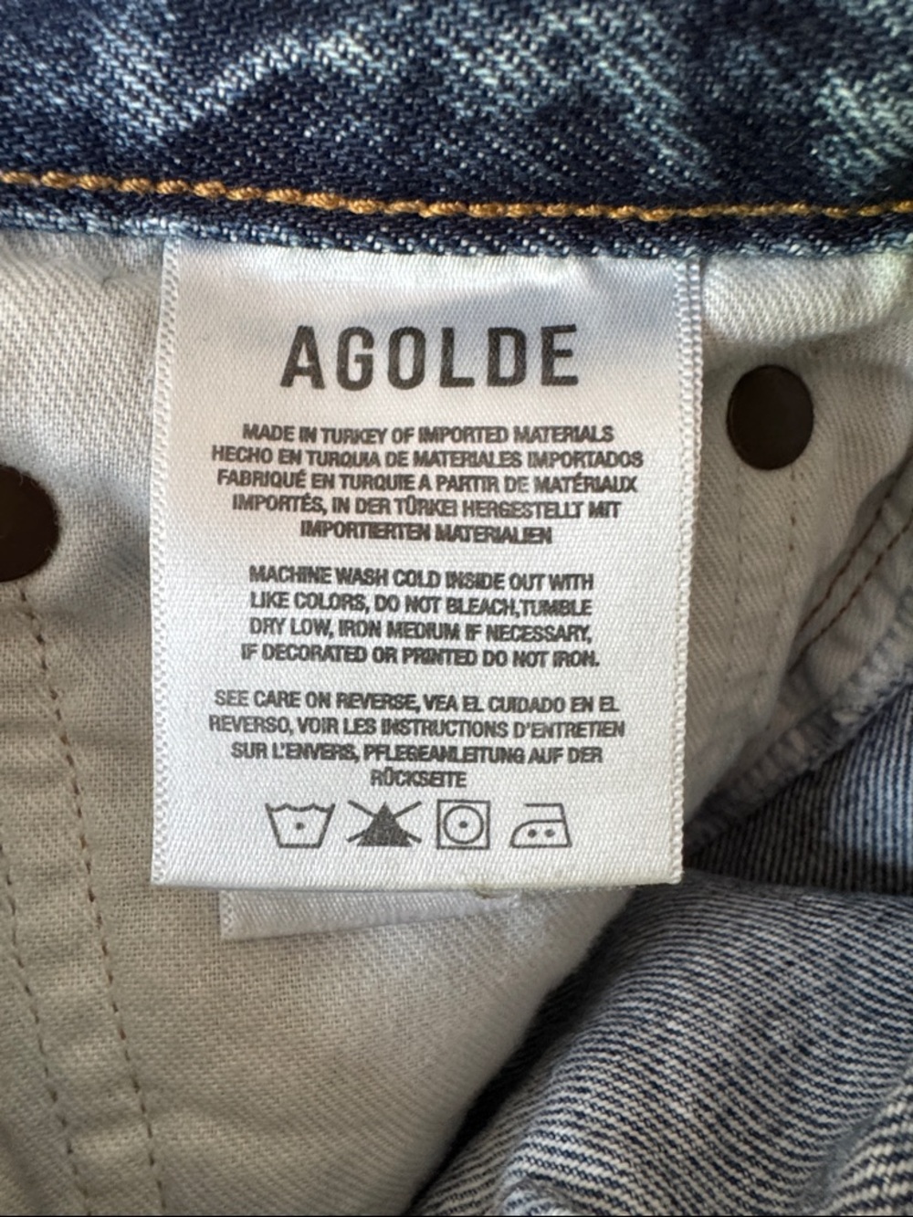 Agolde 90s Pinch Waist High Rise Straight Distressed Jeans Size 25 (estimated) - Picture 12 of 16